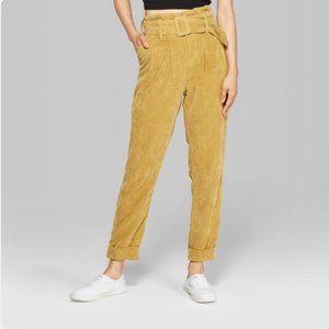 Wild & Fable High Waisted Paper Bag Corduroy Crop